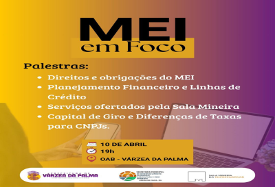 MEI EM FOCO – OPORTUNIDADE PARA EMPREENDEDORES! 