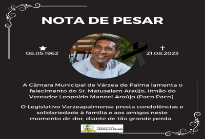  NOTA DE PESAR