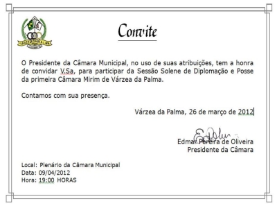 Diplomação e posse da Câmara Mirim